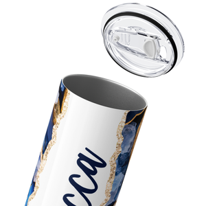 Personalized Indigo Gold Rush 20oz Skinny Tumbler