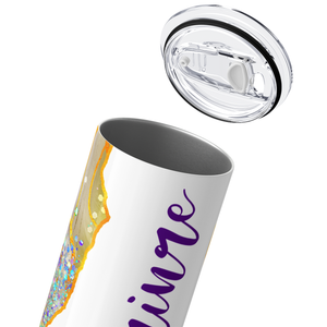 Personalized Mardi Gras Majesty 20oz Skinny Tumbler