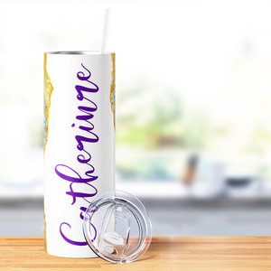 Personalized Mardi Gras Majesty 20oz Skinny Tumbler