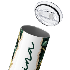 Personalized Emerald Elegance Crystal 20oz Skinny Tumbler