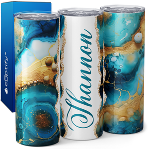 Personalized Azure Allure 20oz Skinny Tumbler