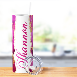 Personalized Radiant Orchid 20oz Skinny Tumbler