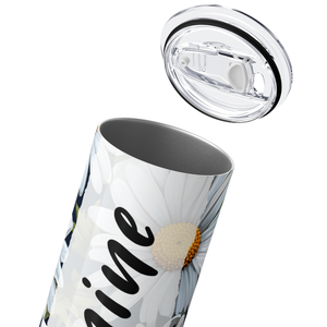 Personalized Daisies in Bloom 20oz Skinny Tumbler