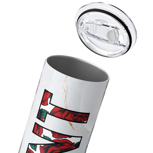 Aunt with Red Roses 20oz Skinny Tumbler