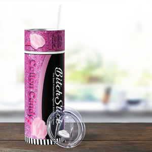 Bitch Stick Cotton Candy Lip Balm 20oz Skinny Funny Tumbler