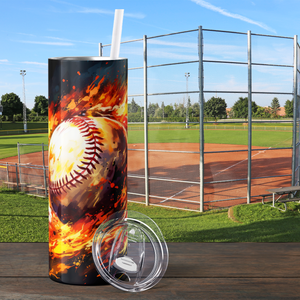 Flaming 20oz Skinny - Baseball
