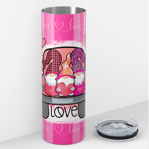 Valentine Day Love Gnomes 20oz Skinny Tumbler