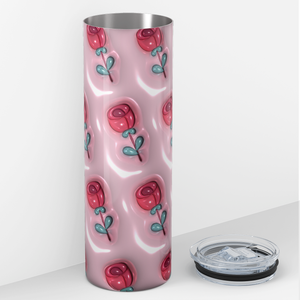 Inflated Valentine Red Roses 20oz Skinny Tumbler