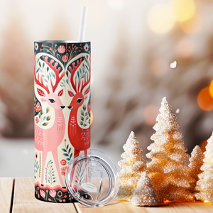 Pink Deer 20oz Skinny Tumbler