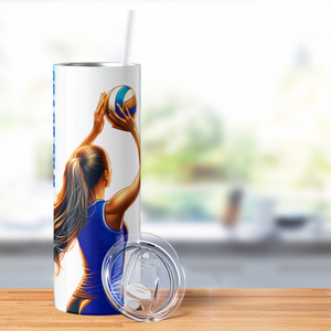 Personalized Girl Volleyball Player 20oz Skinny Tumbler