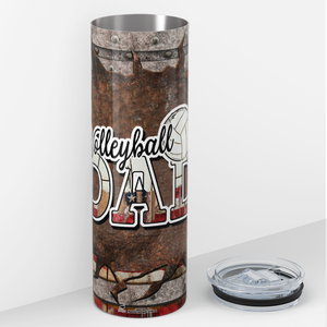 Volleyball Dad Breakthru American Flag 20oz Skinny Tumbler