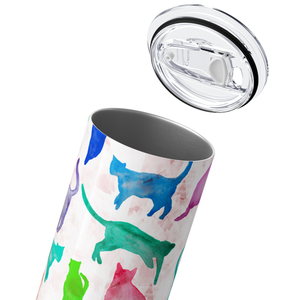 Colorful Cats 20oz Skinny Tumbler