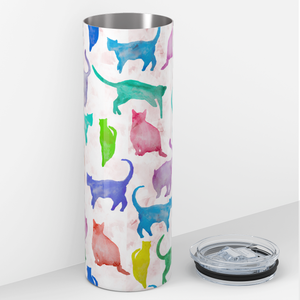 Colorful Cats 20oz Skinny Tumbler