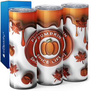 Pumpkin Spice Life Inflated Balloon 20oz Skinny Tumbler