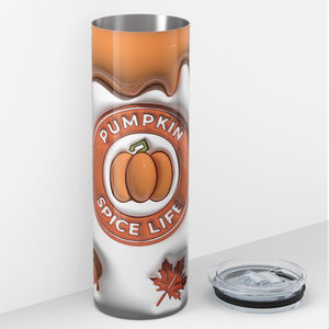 Pumpkin Spice Life Inflated Balloon 20oz Skinny Tumbler