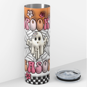 Spooky Season Ghost Inflated Balloon 20oz Skinny Tumbler