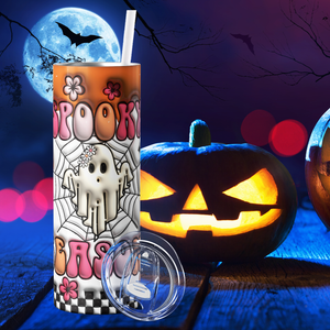 Spooky Season Ghost Inflated Balloon 20oz Skinny Tumbler