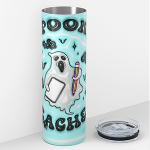 Spooky Teacher Inflated Balloon 20oz Skinny Tumbler