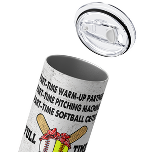 Baseball and Softball Dad 20oz Skinny Tumbler