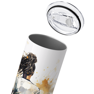 Soccer Plus Me is Happy 20oz Skinny Tumbler