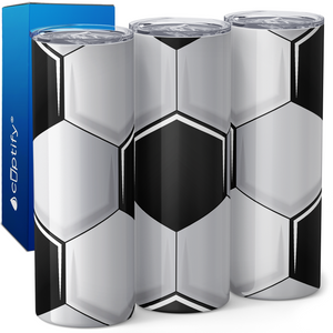 Soccer Ball Print 20oz Skinny Tumbler