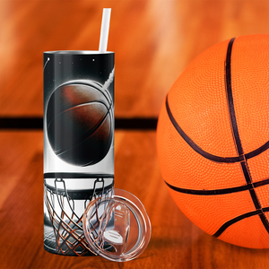 Personalized Basketball Net with Court 20oz Skinny Tumbler