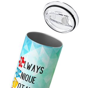 Autism Acrostic on Diamonds 20oz Skinny Tumbler
