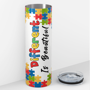 Different is Beautiful Puzzle 20oz Skinny Tumbler