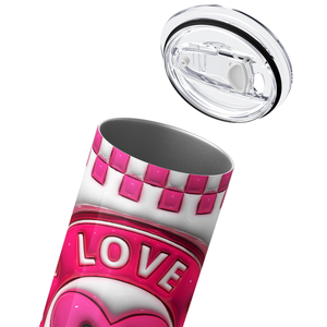 Love Stinks Valentine Hearts 20oz Skinny Tumbler