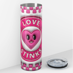 Love Stinks Valentine Hearts 20oz Skinny Tumbler