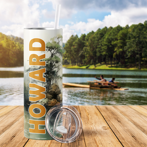 Personalized A Bad Day Fishing is Better 20oz Skinny Tumbler