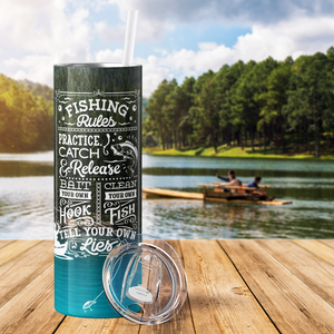 Fishing Rules Practice Catch and Release 20oz Skinny Tumbler