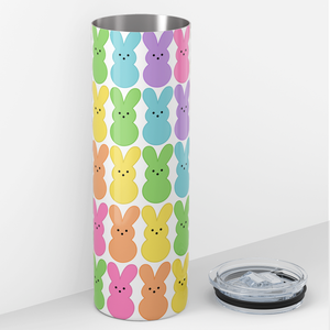 Rainbow Marshmallow Bunnies 20oz Skinny Tumbler