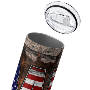 Dad Man Myth Legend American Flag 20oz Skinny Tumbler