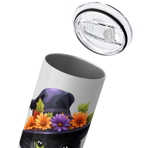 Halloween Witch Cat 20oz Skinny Tumbler