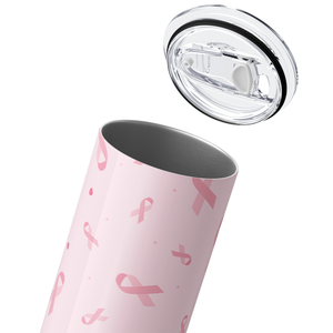 Pink Ribbons with Sequins 20oz Skinny Tumbler