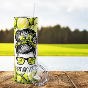 Tennis Mom 20oz Skinny Tumbler