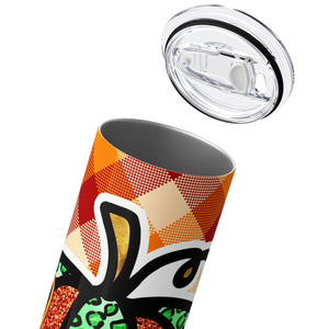Blessed Pumpkin Glitter and Leopard Print 20oz Skinny Tumbler