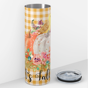 It's Fall Y'all Pumpkins and Bird 20oz Skinny Tumbler