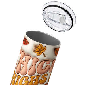 Thick Thighs and Fall Vibes Inflated Balloon 20oz Skinny Tumbler