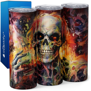Zombie and Cocktail Potion 20oz Skinny Tumbler
