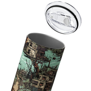 Zombie Torn Houses 20oz Skinny Tumbler