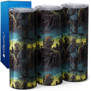 Zombies Blue and Yellow 20oz Skinny Tumbler
