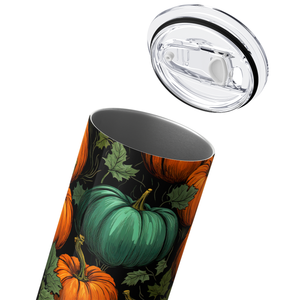 Pumpkins Teal and Orange 20oz Skinny Tumbler