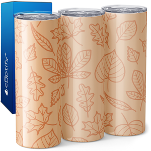 Fall Leaves Blush 20oz Skinny Tumbler