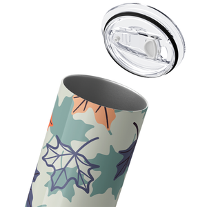 Fall Leaves Pastel 20oz Skinny Tumbler