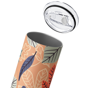 Pastel Fall Leaves Orange 20oz Skinny Tumbler