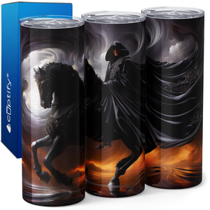 Dark Horse of Death in the Moon Light 20oz Skinny Tumbler