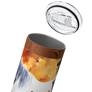 Horse on Watercolor 20oz Skinny Tumbler