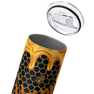 Bee Happy Sunflowers 20oz Skinny Tumbler